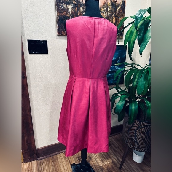 JM Studio by John Meyer Pink Pleated Fit & Flare Dress Sleeveless Size 8 Resort - Picture 6 of 11